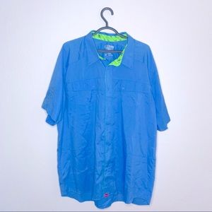 HUK pro fishing button up shirt